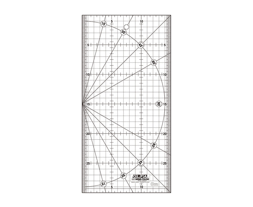 Regla de acrílico de 15cm x 30cm - "OLFA MQR-15X30"