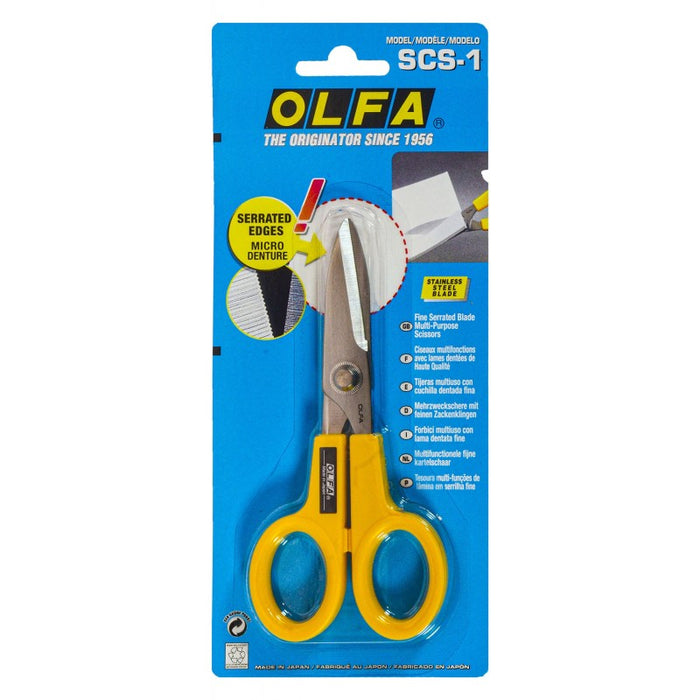 Tijeras de borde dentado (Pequeñas) - "OLFA SCS-1"